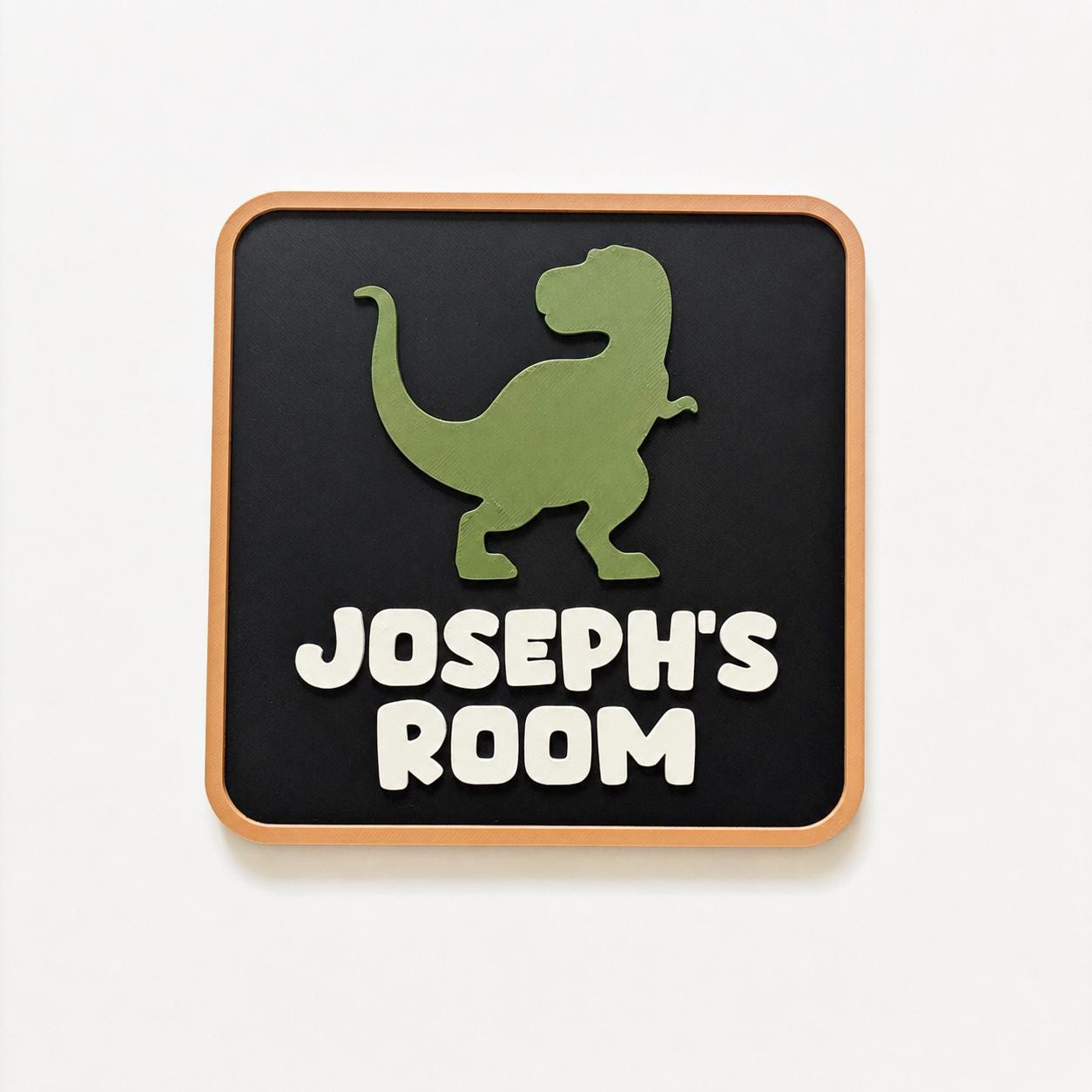 Personalised Dinosaur Bedroom Door Sign – Custom Kids Name Room Decoration Plate