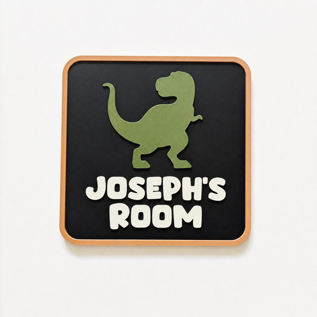 Personalised Dinosaur Bedroom Door Sign – Custom Kids Name Room Decoration Plate