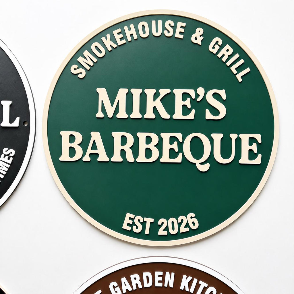 Personalised Plaque - BBQ Grill Garden Bar Fully Customised Wall Plate Sign Gift