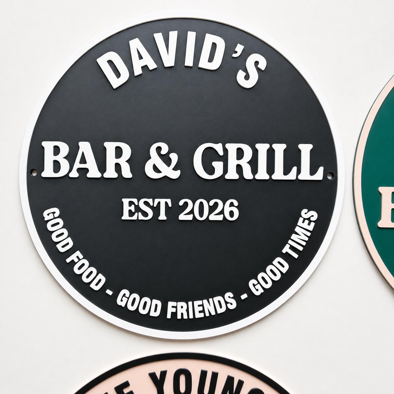 Personalised Plaque - BBQ Grill Garden Bar Fully Customised Wall Plate Sign Gift