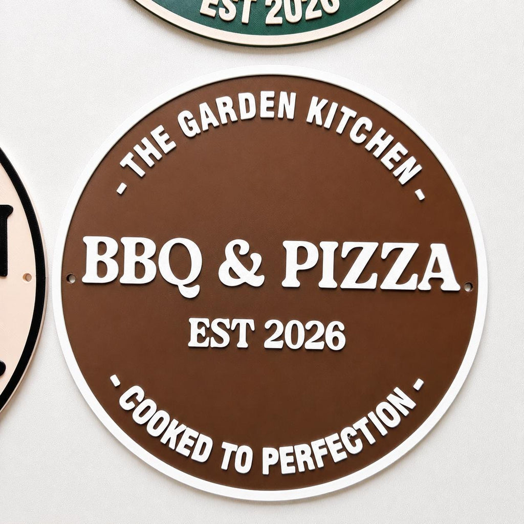 Personalised Plaque - BBQ Grill Garden Bar Fully Customised Wall Plate Sign Gift