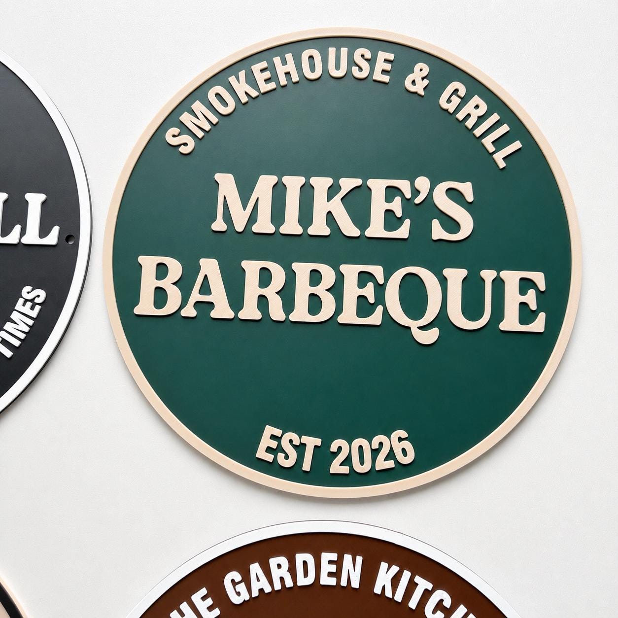 Personalised Plaque - BBQ Grill Garden Bar Fully Customised Wall Plate Sign Gift