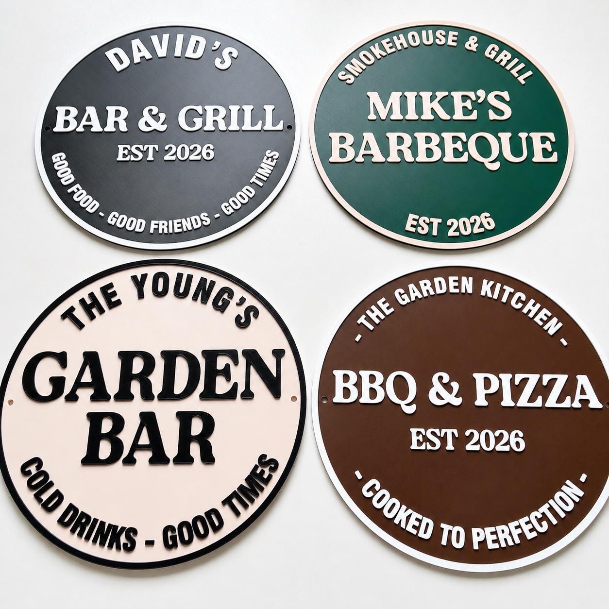 Personalised Plaque - BBQ Grill Garden Bar Fully Customised Wall Plate Sign Gift