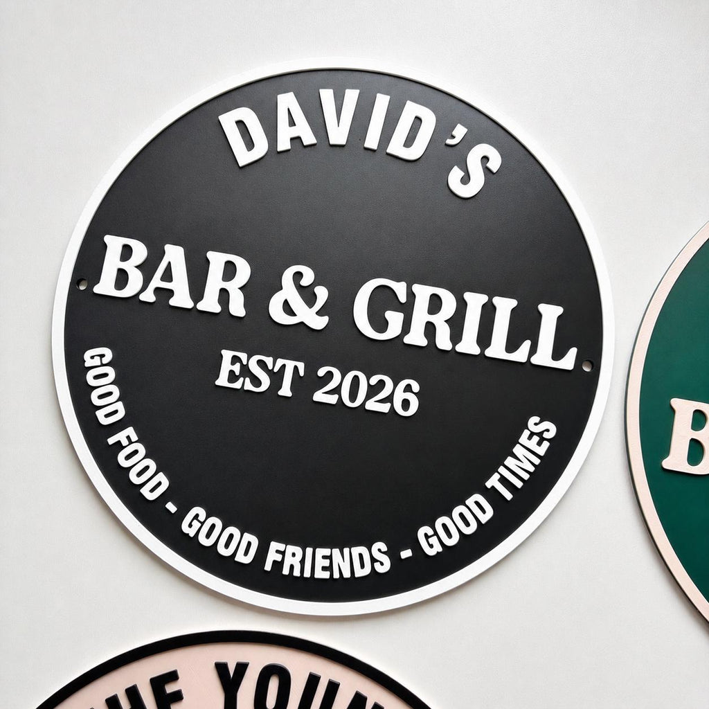 Personalised Plaque - BBQ Grill Garden Bar Fully Customised Wall Plate Sign Gift