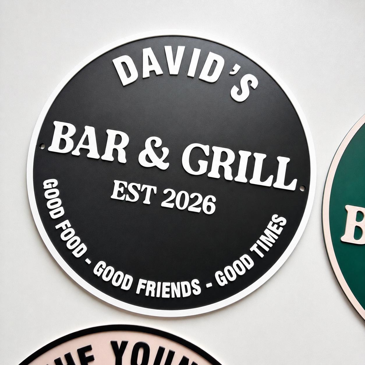 Personalised Plaque - BBQ Grill Garden Bar Fully Customised Wall Plate Sign Gift