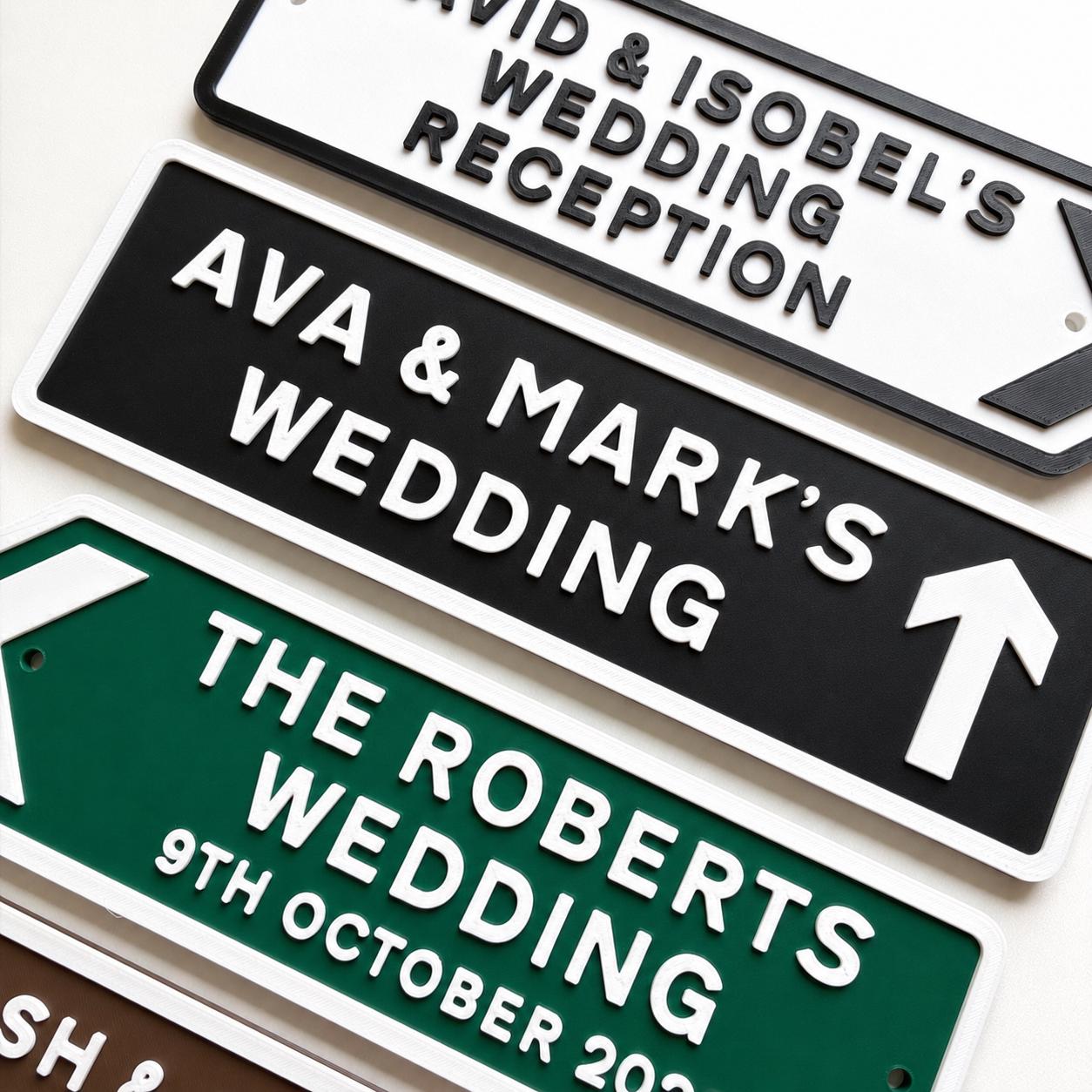 Personalised Wedding Sign – Custom Street Road Text Mr & Mrs Reception Party