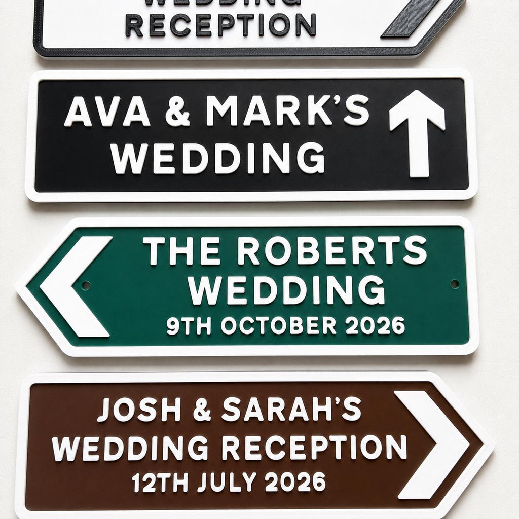 Personalised Wedding Sign – Custom Street Road Text Mr & Mrs Reception Party