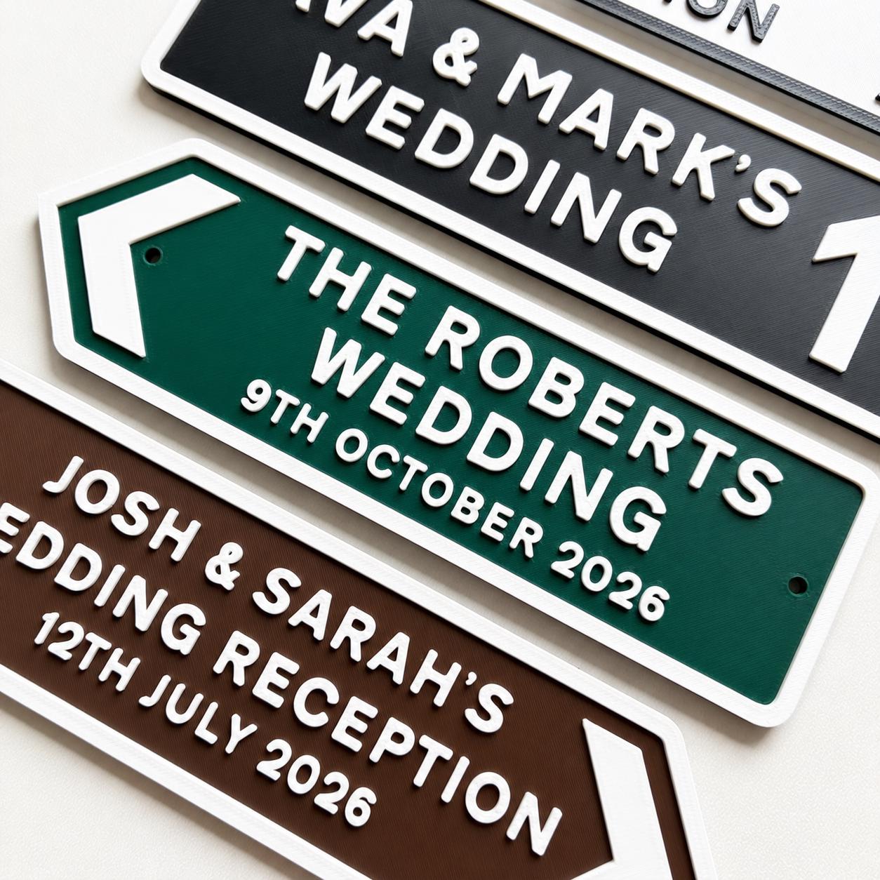 Personalised Wedding Sign – Custom Street Road Text Mr & Mrs Reception Party
