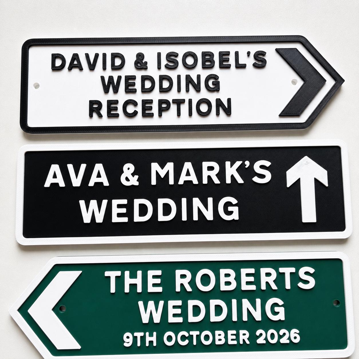 Personalised Wedding Sign – Custom Street Road Text Mr & Mrs Reception Party