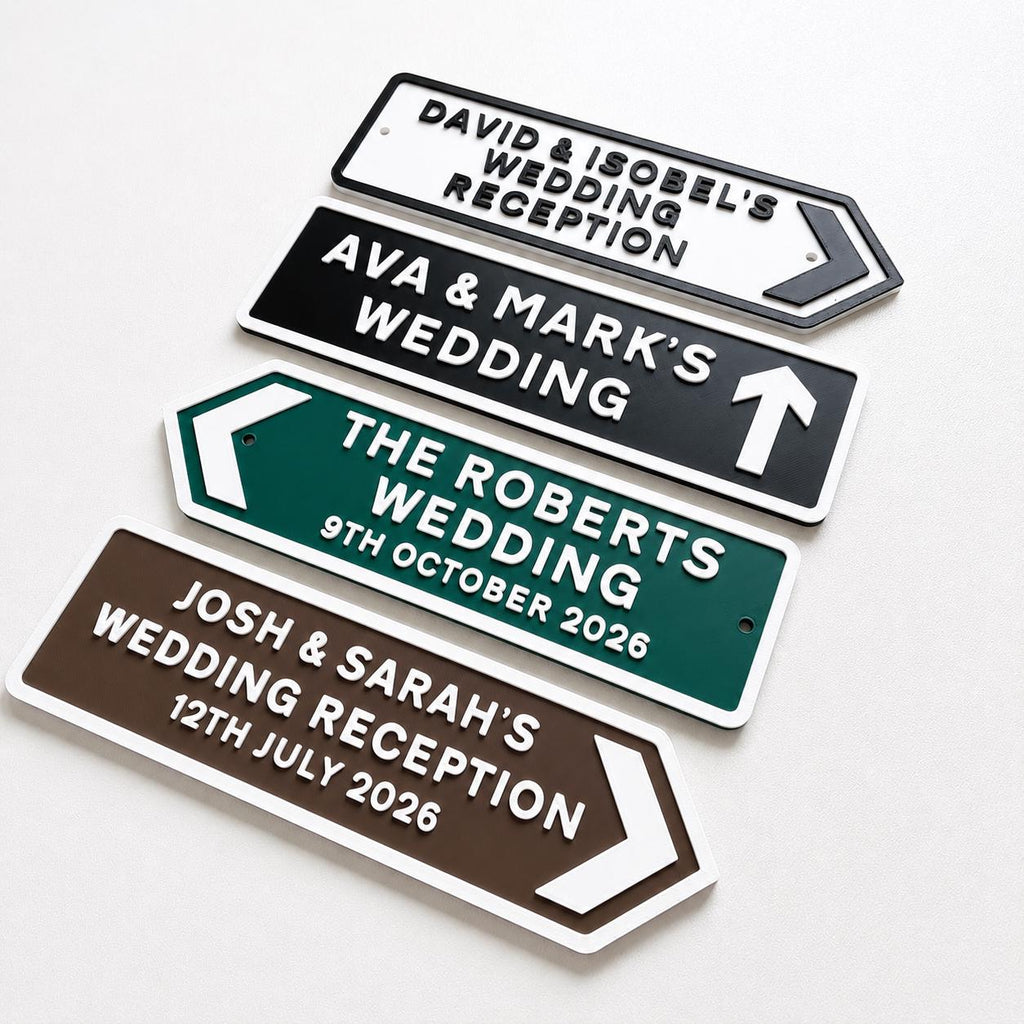 Personalised Wedding Sign – Custom Street Road Text Mr & Mrs Reception Party