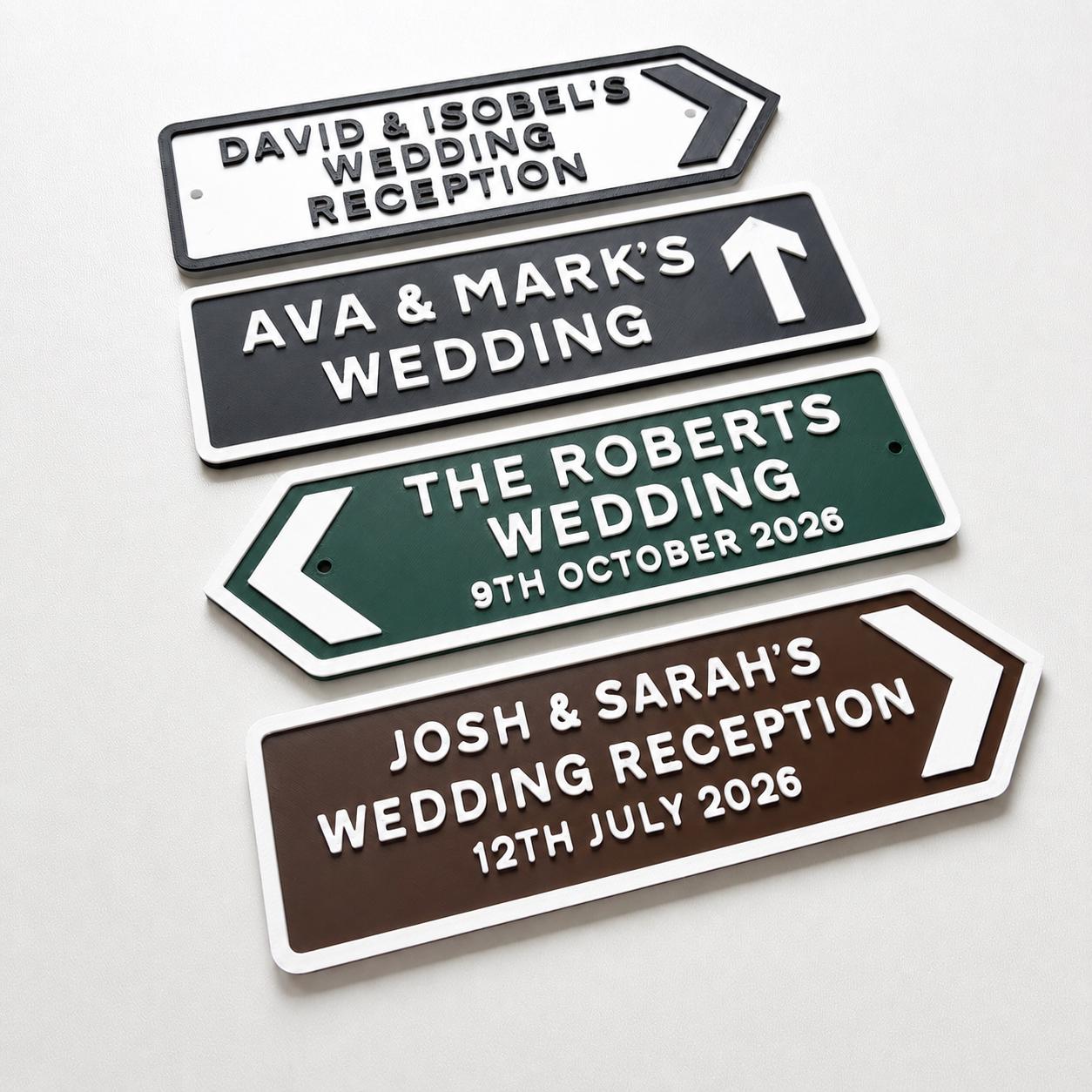 Personalised Wedding Sign – Custom Street Road Text Mr & Mrs Reception Party