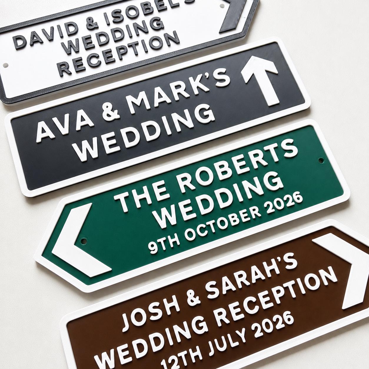 Personalised Wedding Sign – Custom Street Road Text Mr & Mrs Reception Party