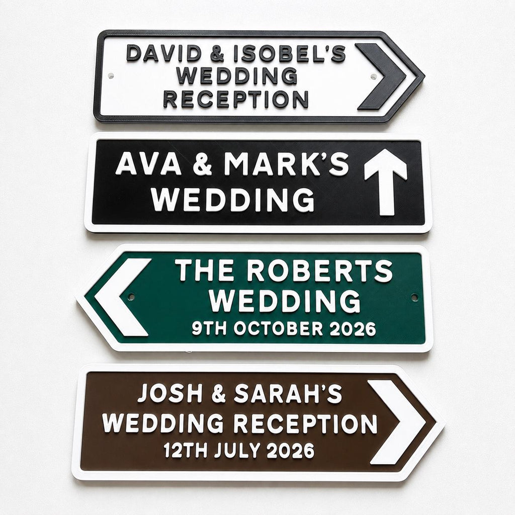 Personalised Wedding Sign – Custom Street Road Text Mr & Mrs Reception Party