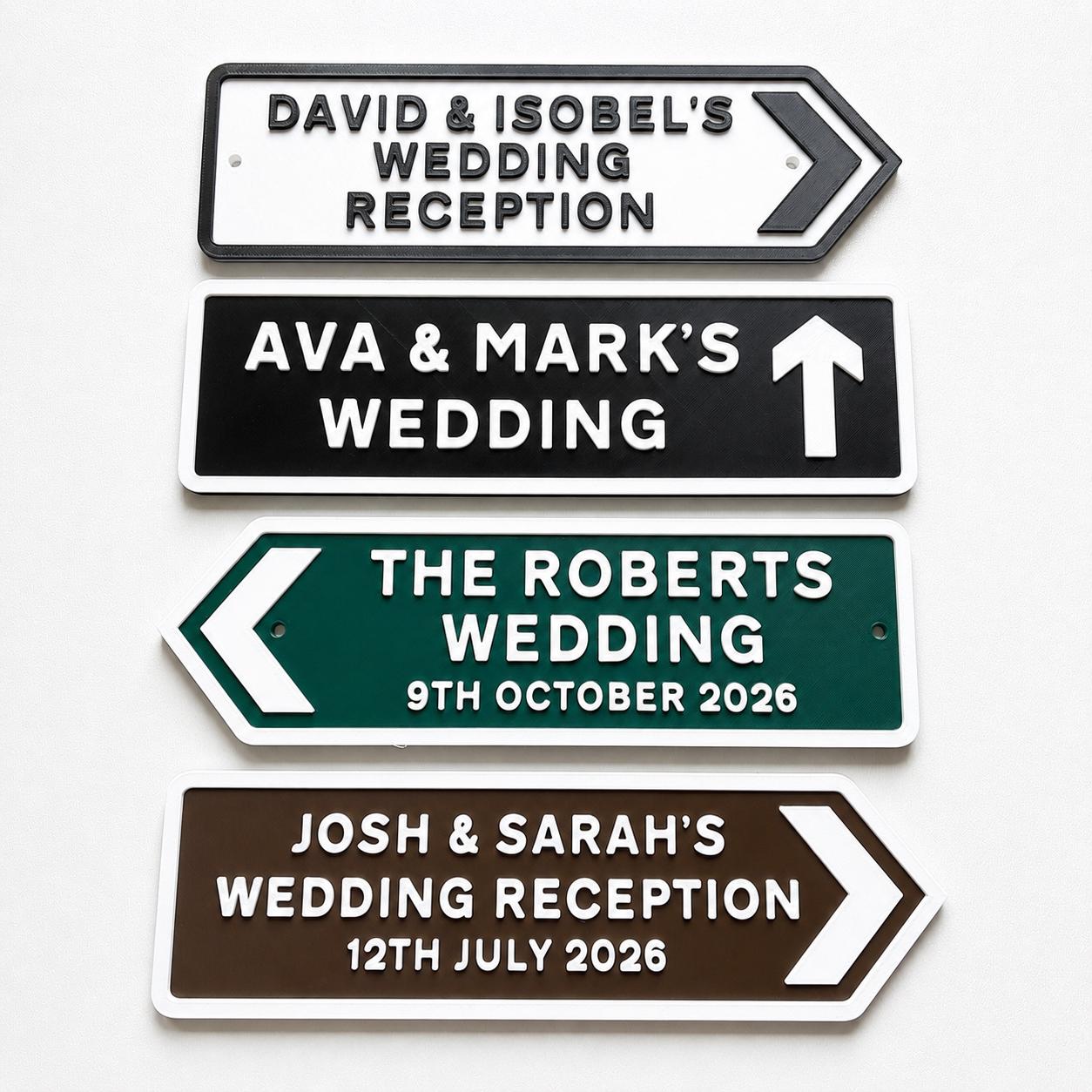 Personalised Wedding Sign – Custom Street Road Text Mr & Mrs Reception Party