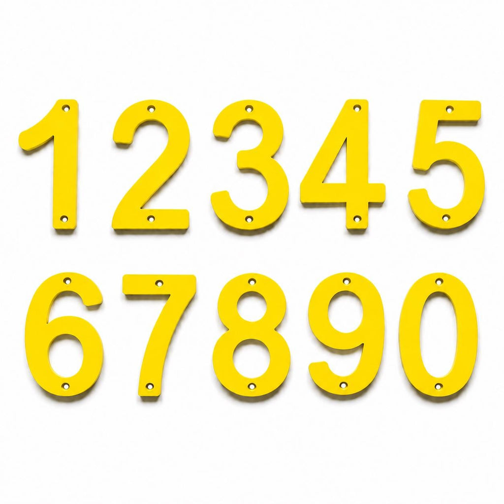 House Numbers – Front Door Sign Plaque Home Address Wall Mounted Screw Holes