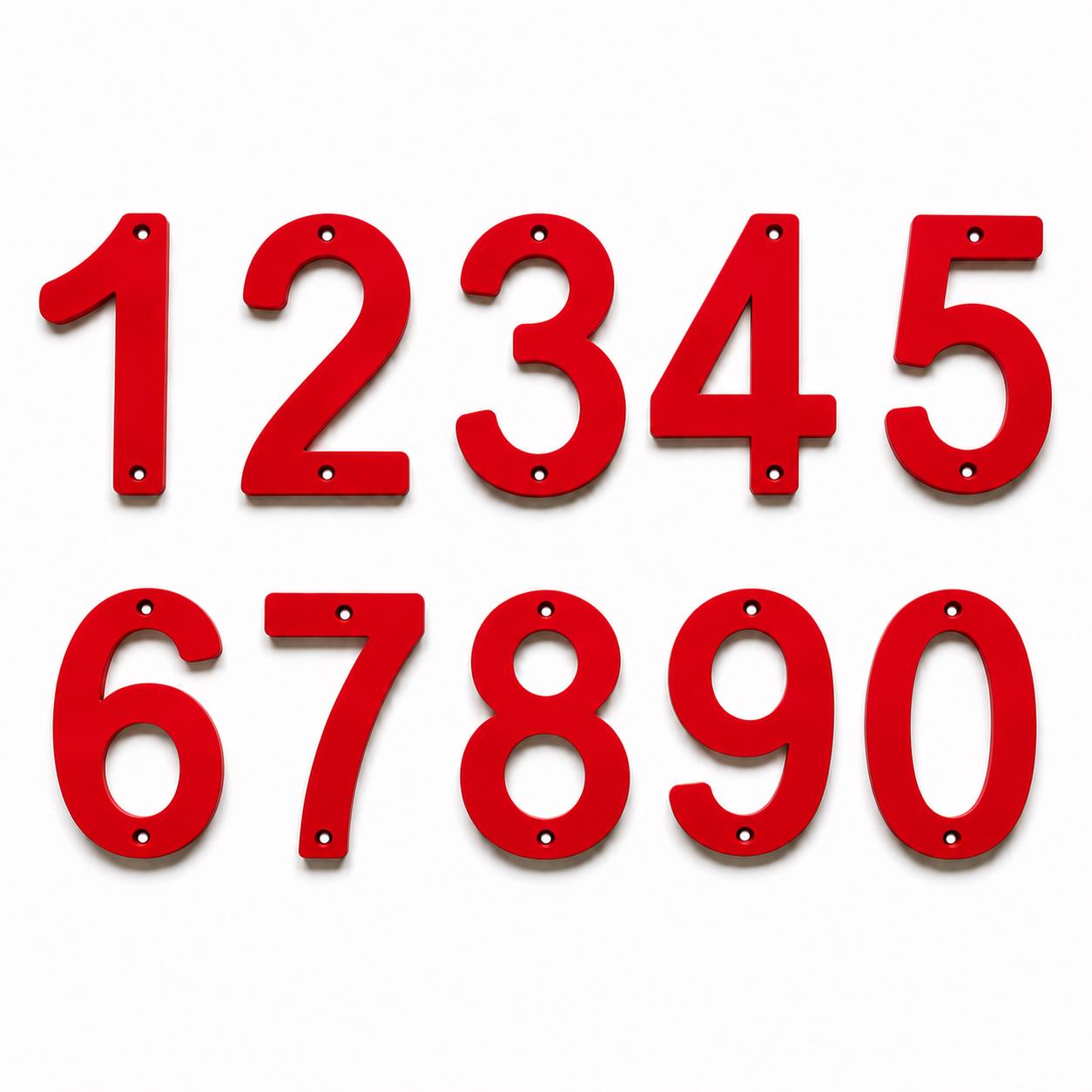 House Numbers – Front Door Sign Plaque Home Address Wall Mounted Screw Holes