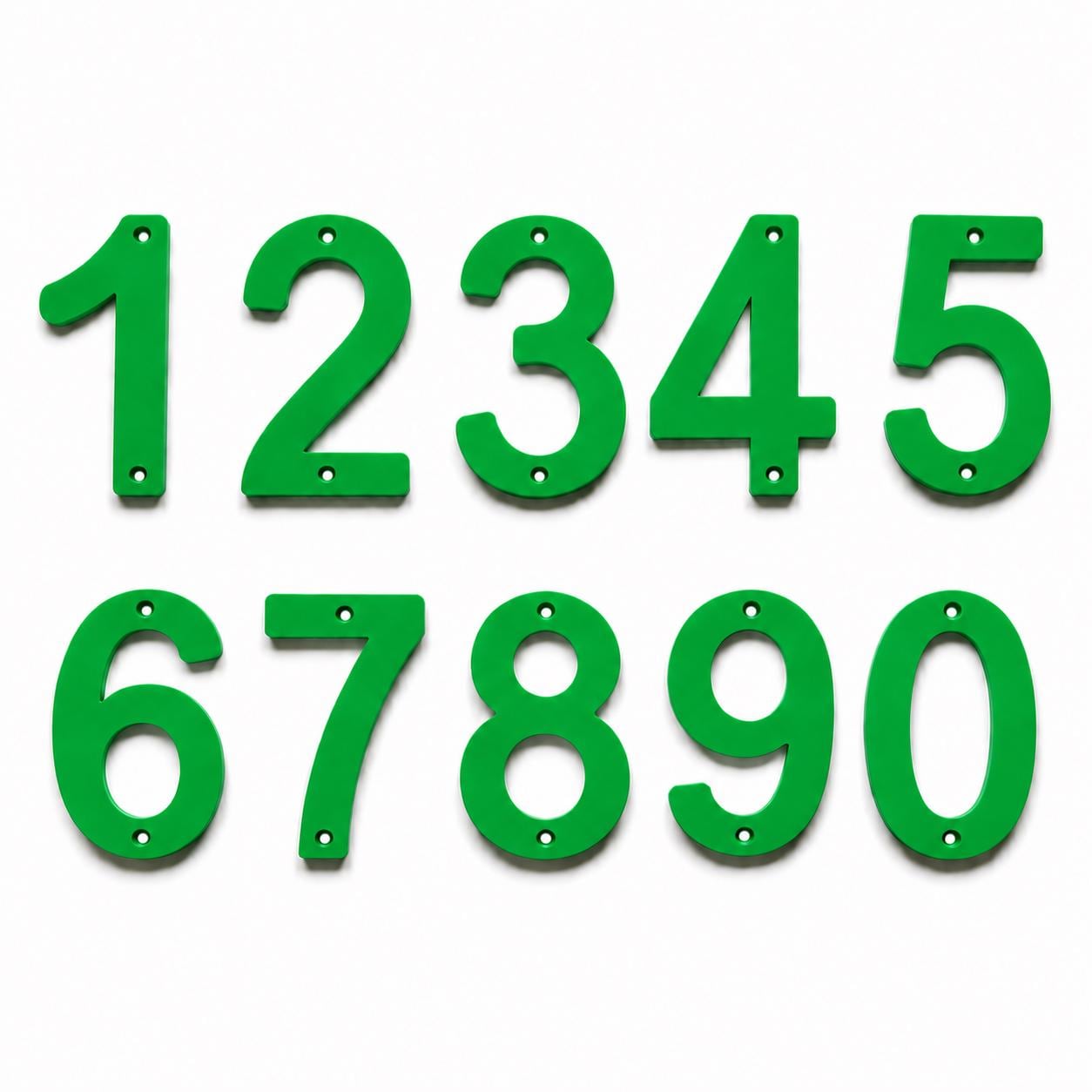 House Numbers – Front Door Sign Plaque Home Address Wall Mounted Screw Holes
