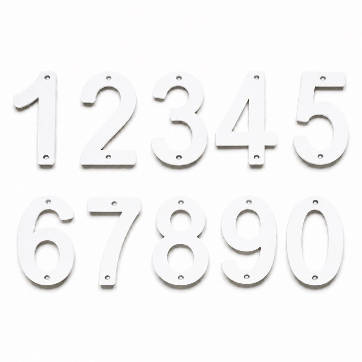 House Numbers – Front Door Sign Plaque Home Address Wall Mounted Screw Holes