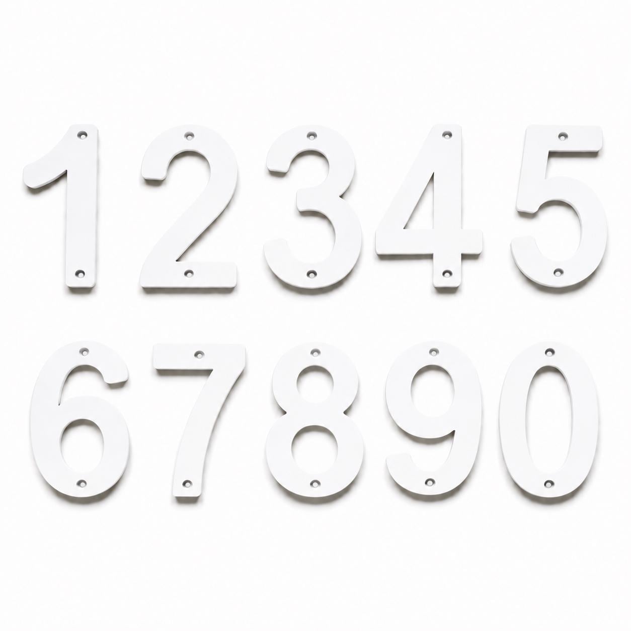 House Numbers – Front Door Sign Plaque Home Address Wall Mounted Screw Holes