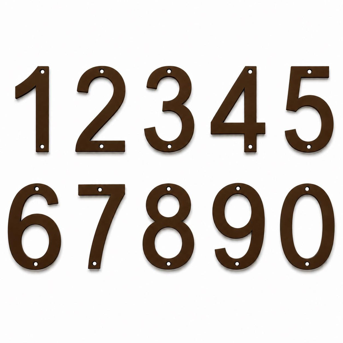 House Numbers – Front Door Sign Plaque Home Address Wall Mounted Screw Holes