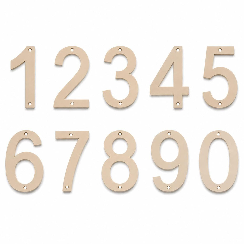 House Numbers – Front Door Sign Plaque Home Address Wall Mounted Screw Holes
