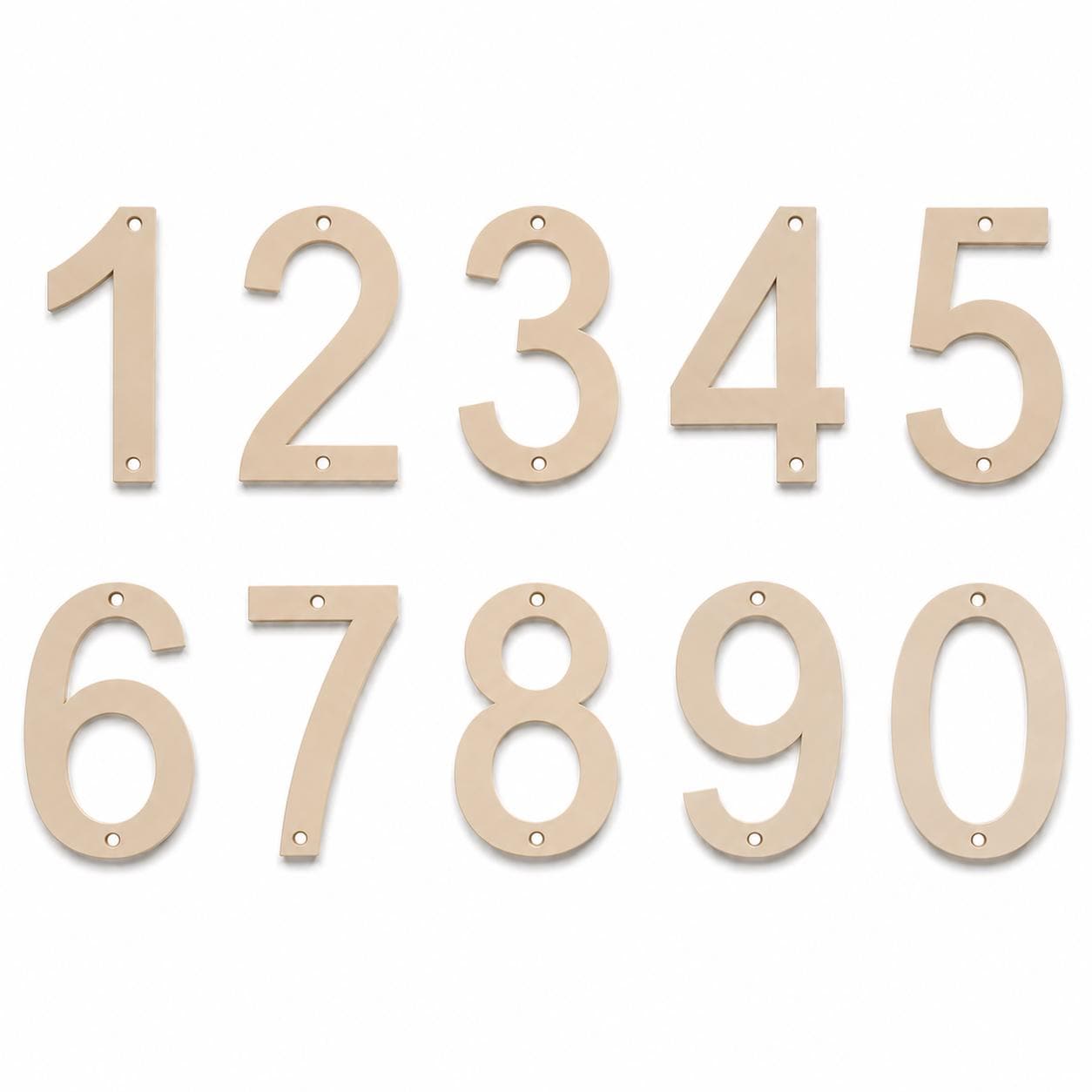 House Numbers – Front Door Sign Plaque Home Address Wall Mounted Screw Holes