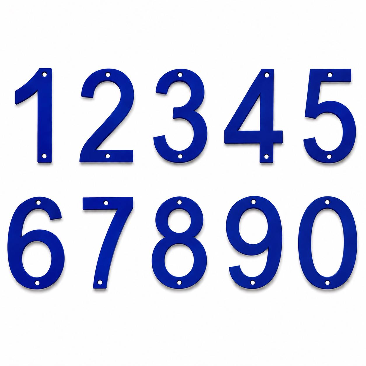 House Numbers – Front Door Sign Plaque Home Address Wall Mounted Screw Holes