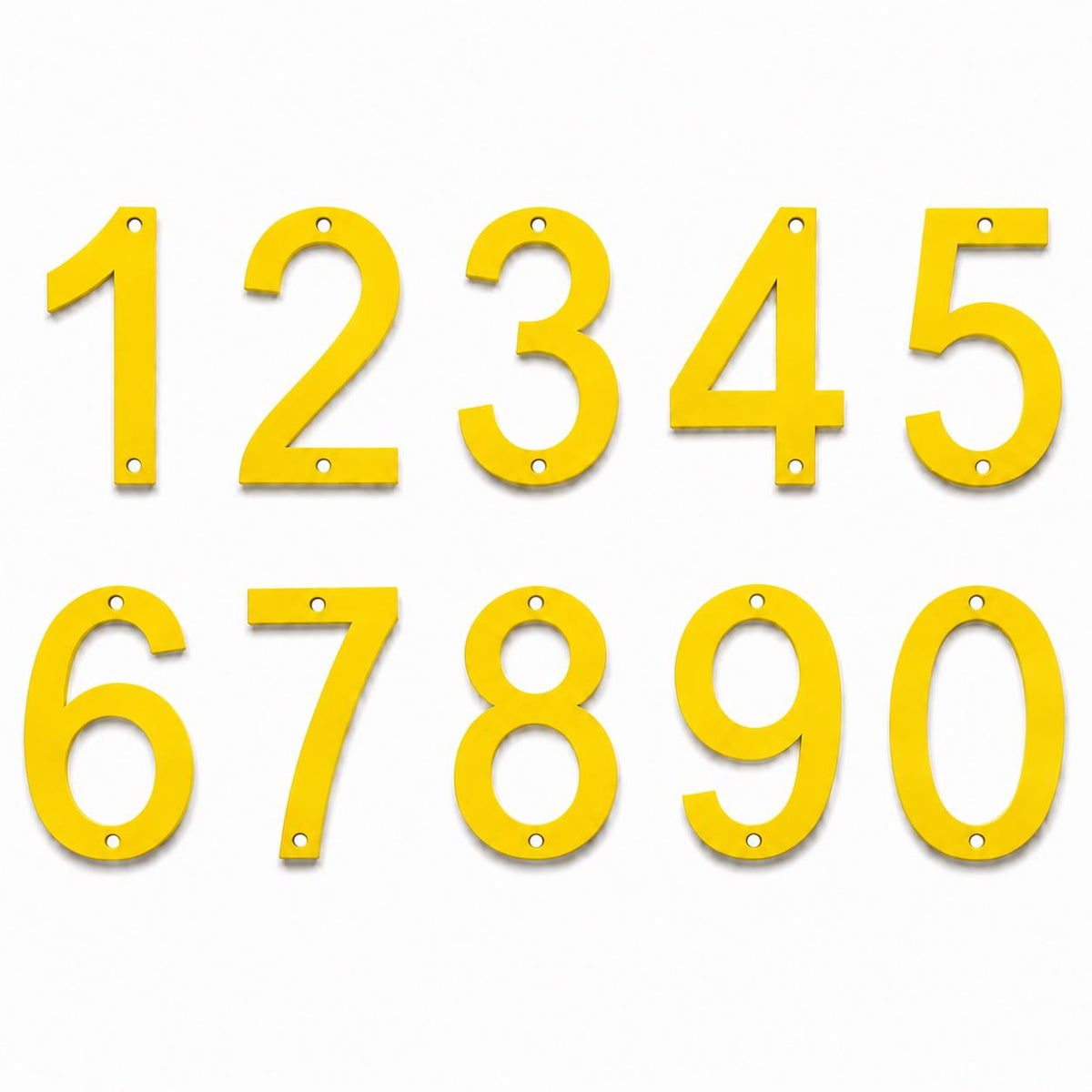 House Numbers – Front Door Sign Plaque Home Address Wall Mounted Screw Holes