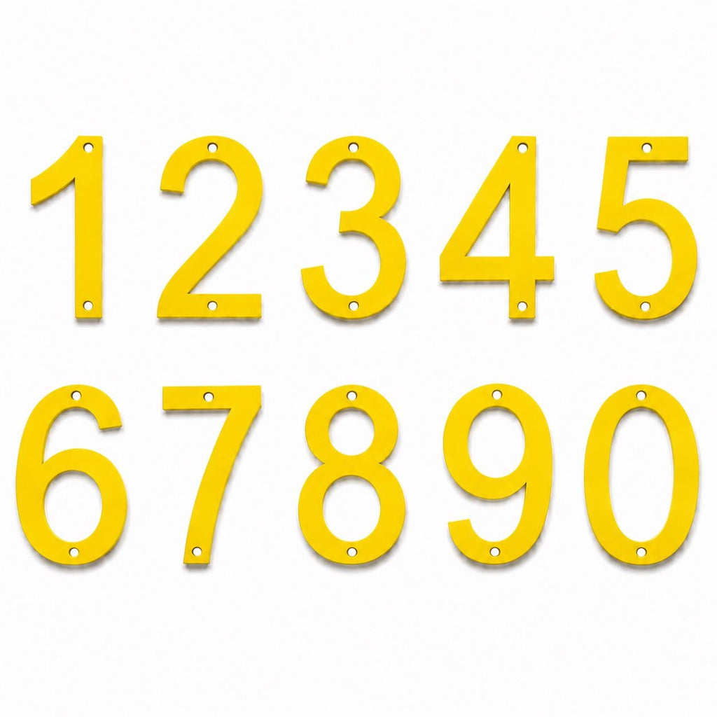 House Numbers – Front Door Sign Plaque Home Address Wall Mounted Screw Holes