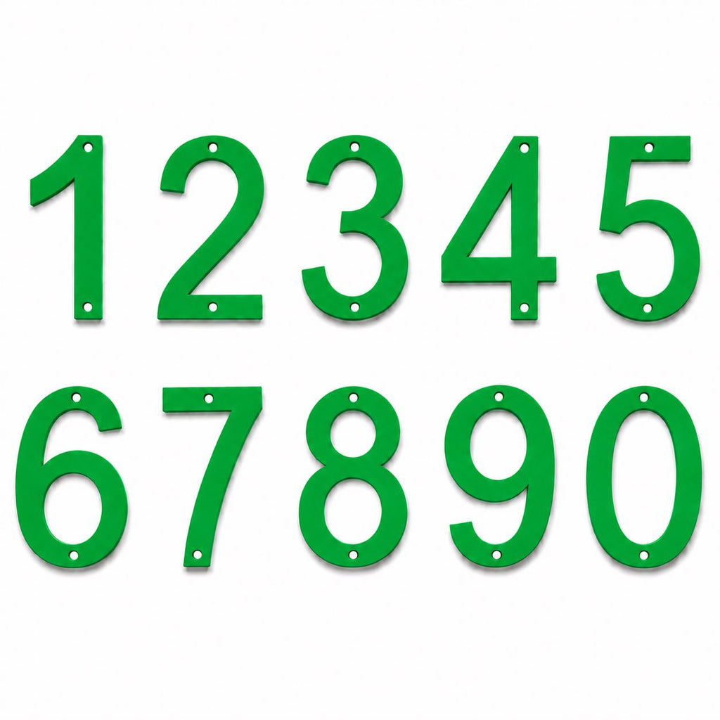 House Numbers – Front Door Sign Plaque Home Address Wall Mounted Screw Holes