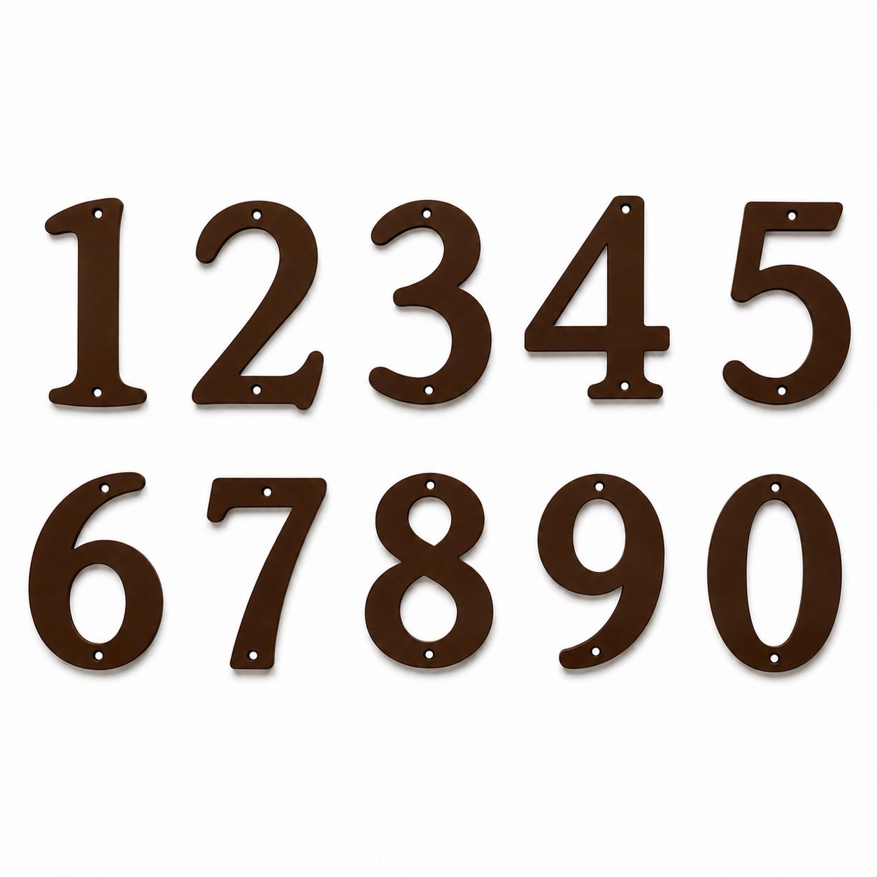 House Numbers – Front Door Sign Plaque Home Address Wall Mounted Screw Holes