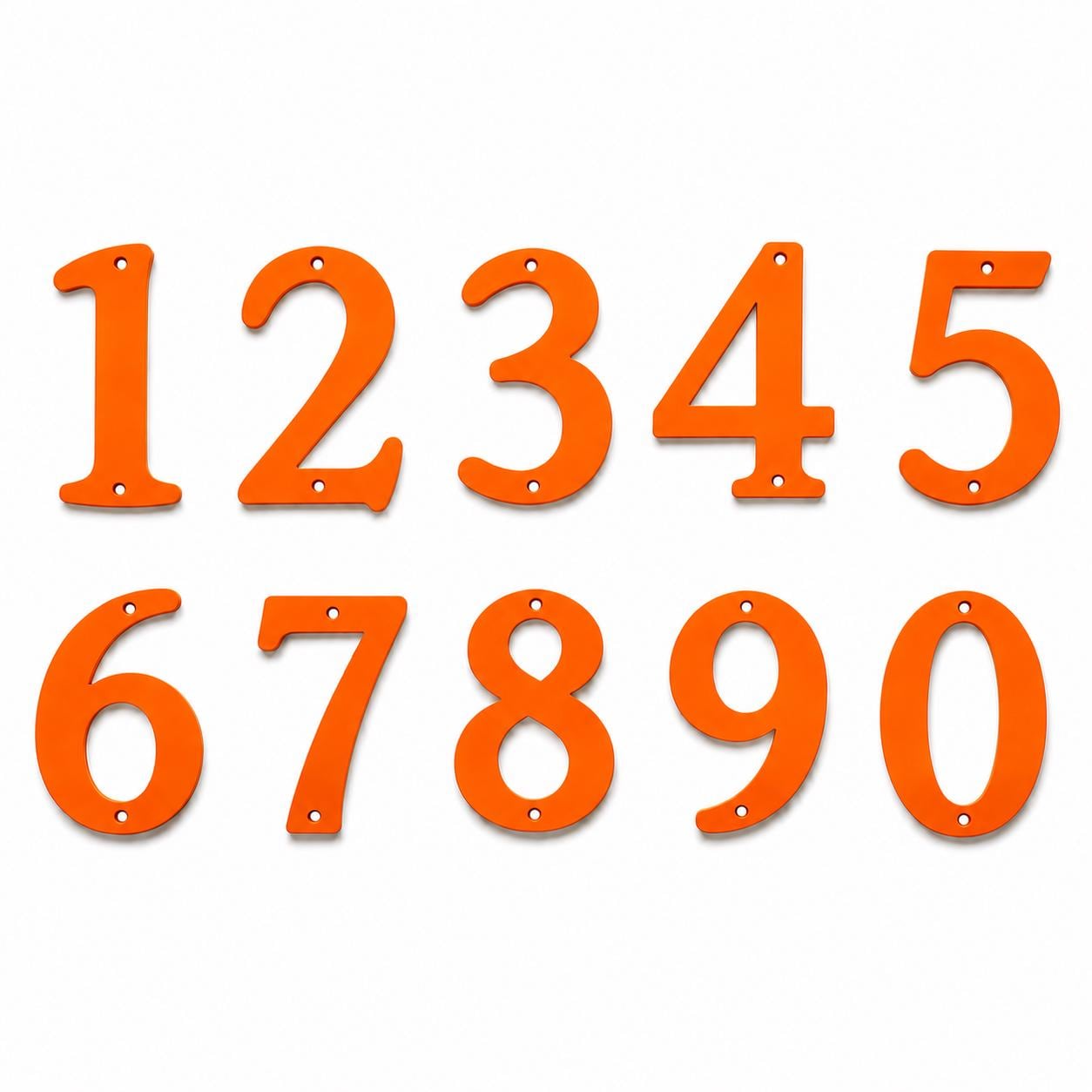 House Numbers – Front Door Sign Plaque Home Address Wall Mounted Screw Holes