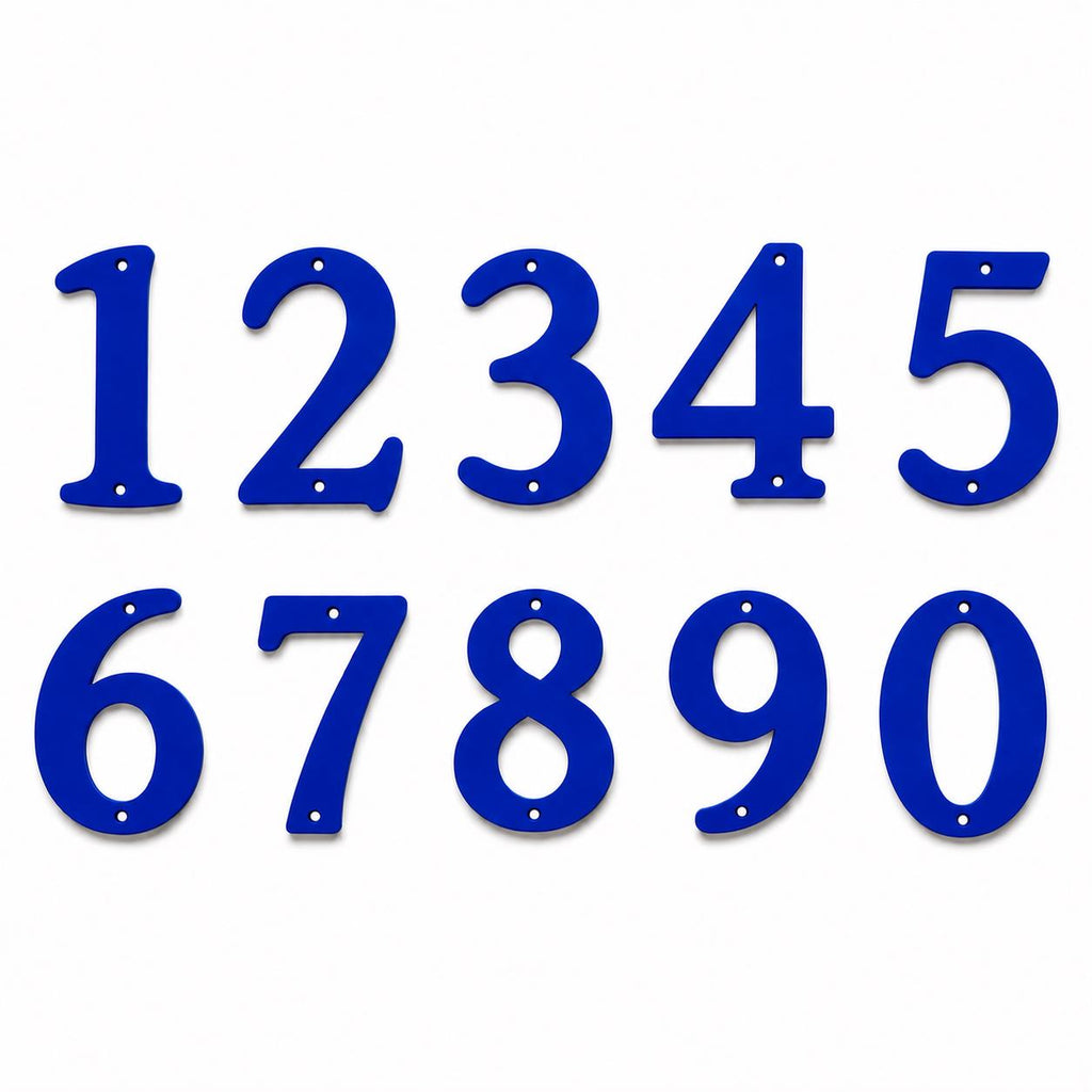 House Numbers – Front Door Sign Plaque Home Address Wall Mounted Screw Holes