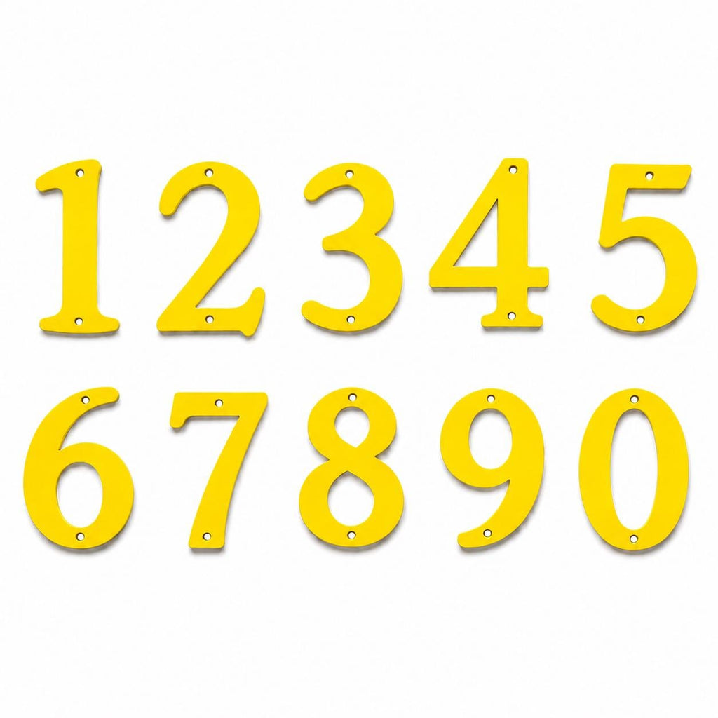 House Numbers – Front Door Sign Plaque Home Address Wall Mounted Screw Holes