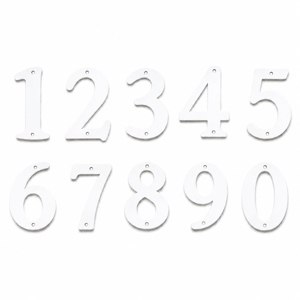 House Numbers – Front Door Sign Plaque Home Address Wall Mounted Screw Holes