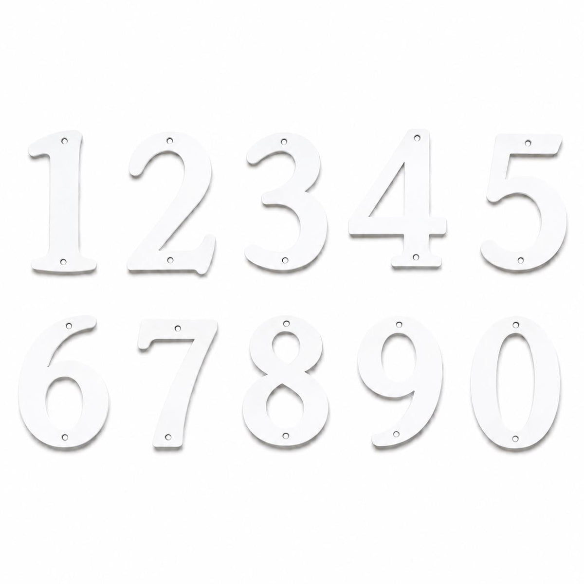 House Numbers – Front Door Sign Plaque Home Address Wall Mounted Screw Holes