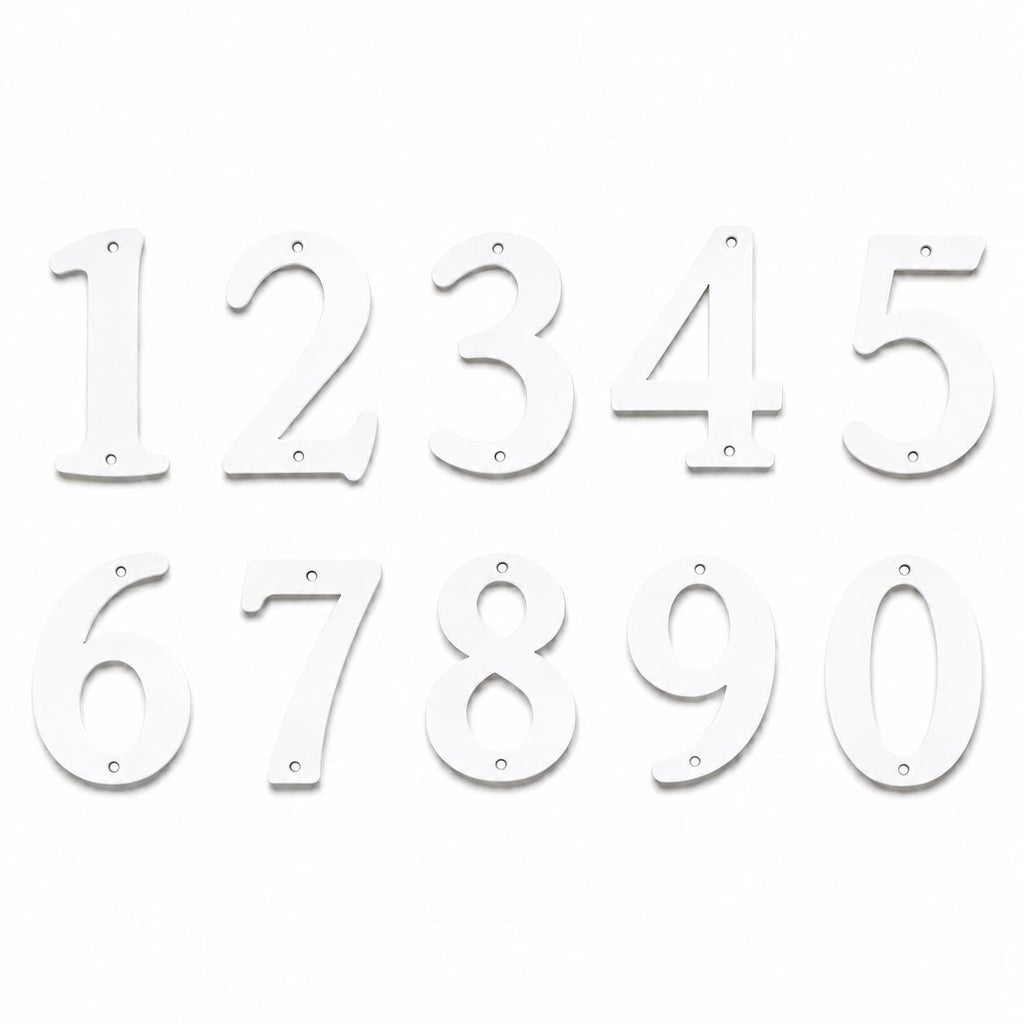 House Numbers – Front Door Sign Plaque Home Address Wall Mounted Screw Holes