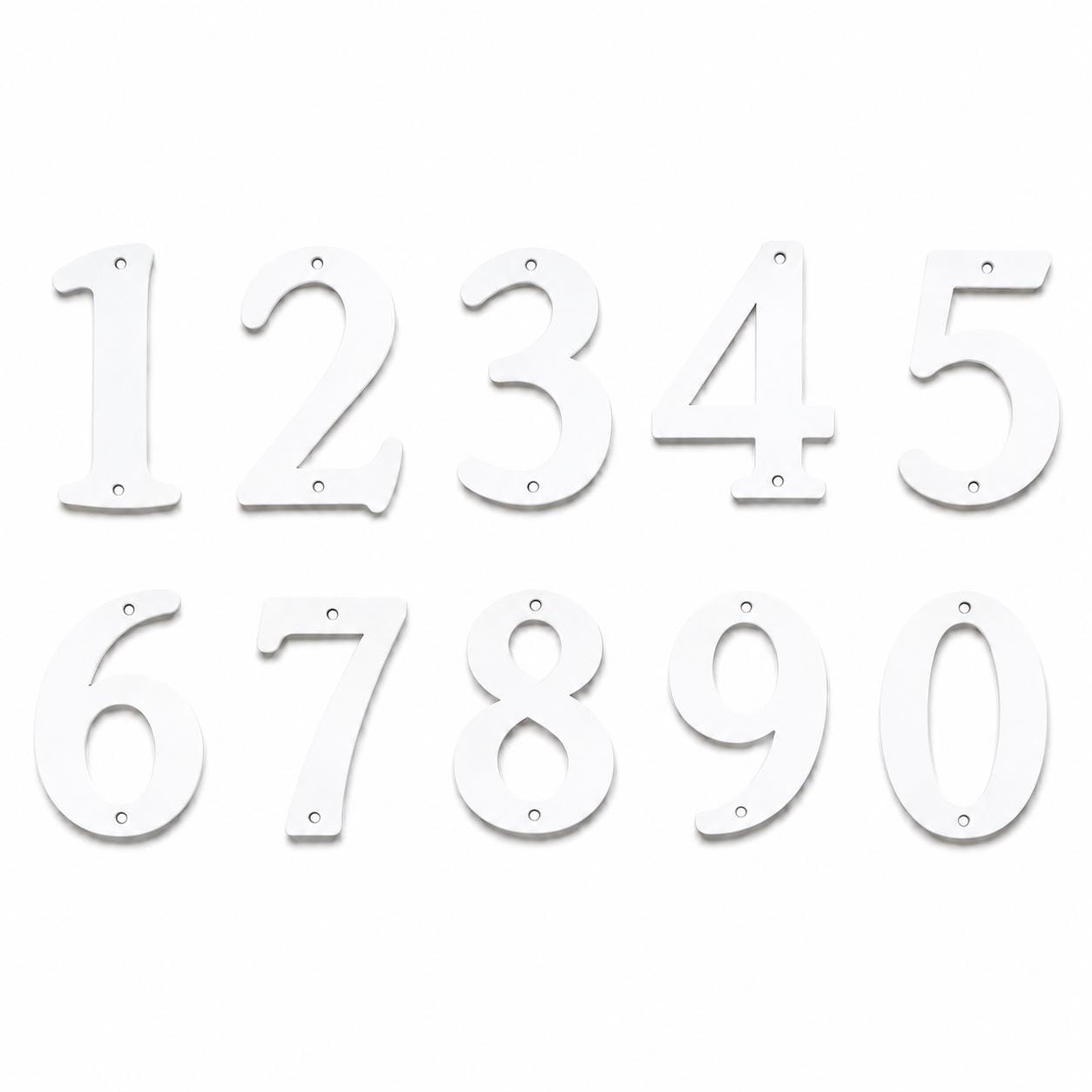 House Numbers – Front Door Sign Plaque Home Address Wall Mounted Screw Holes