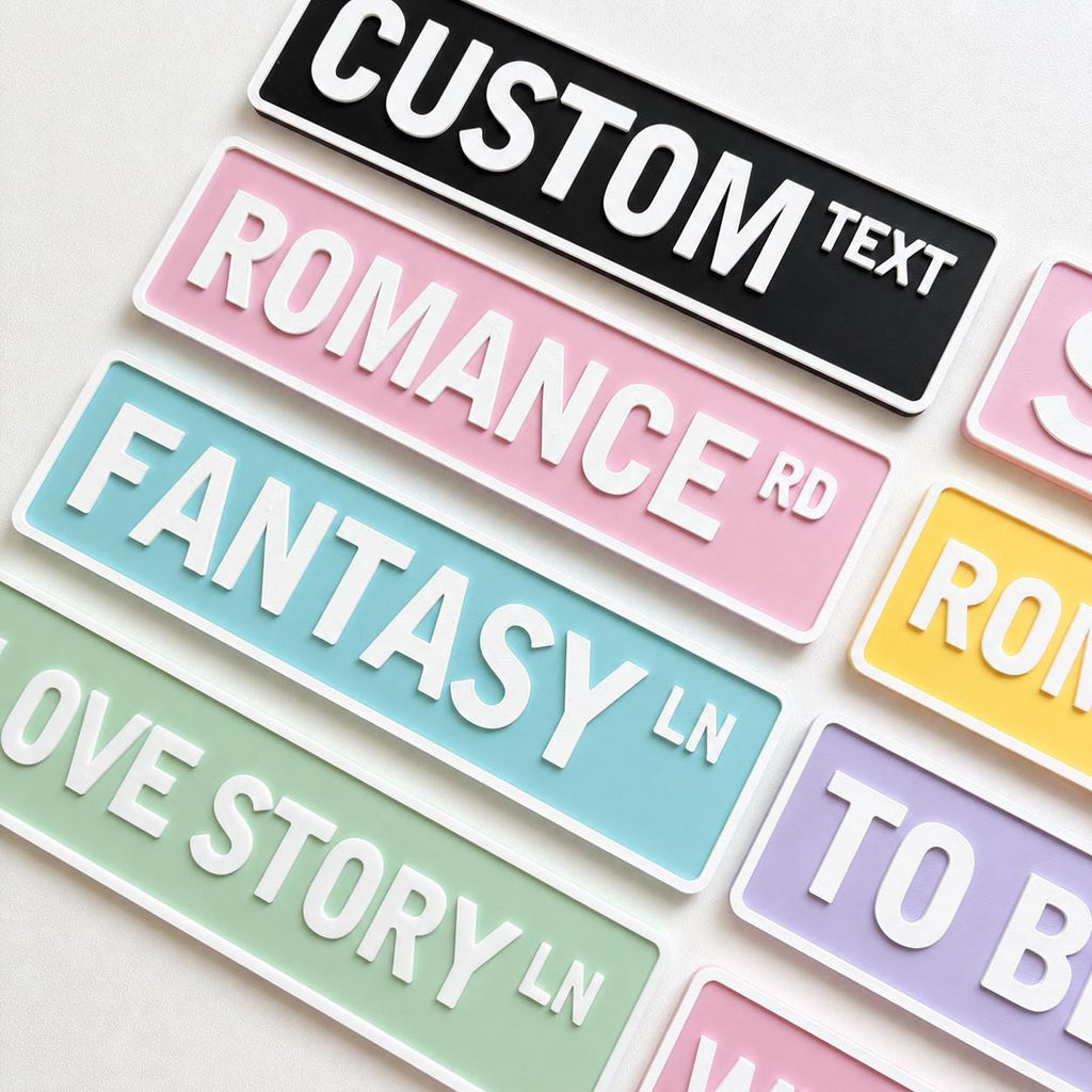 Personalised Book Genre Library Plaque Bookcase Shelf Decoration Plate Sign