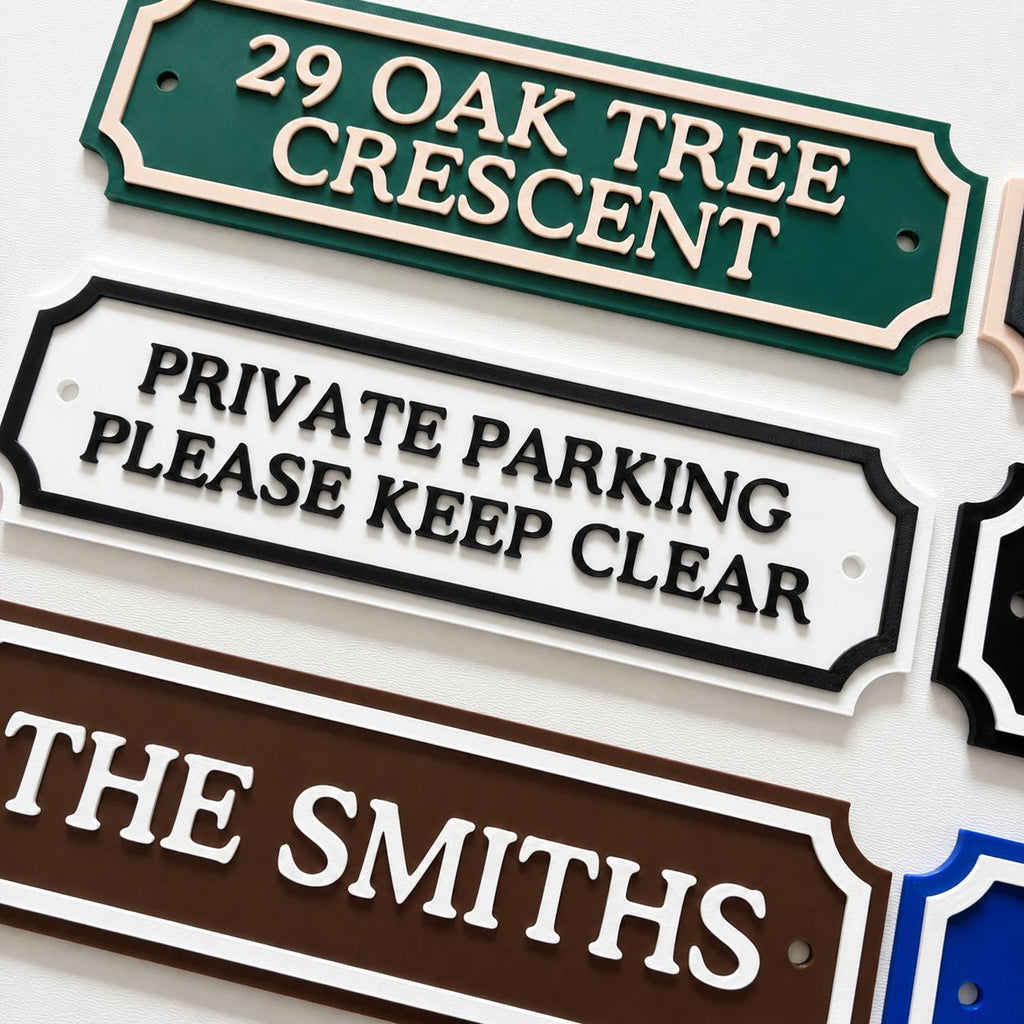 Personalised Text Sign Custom House Front Door Number Name Business Plate Plaque
