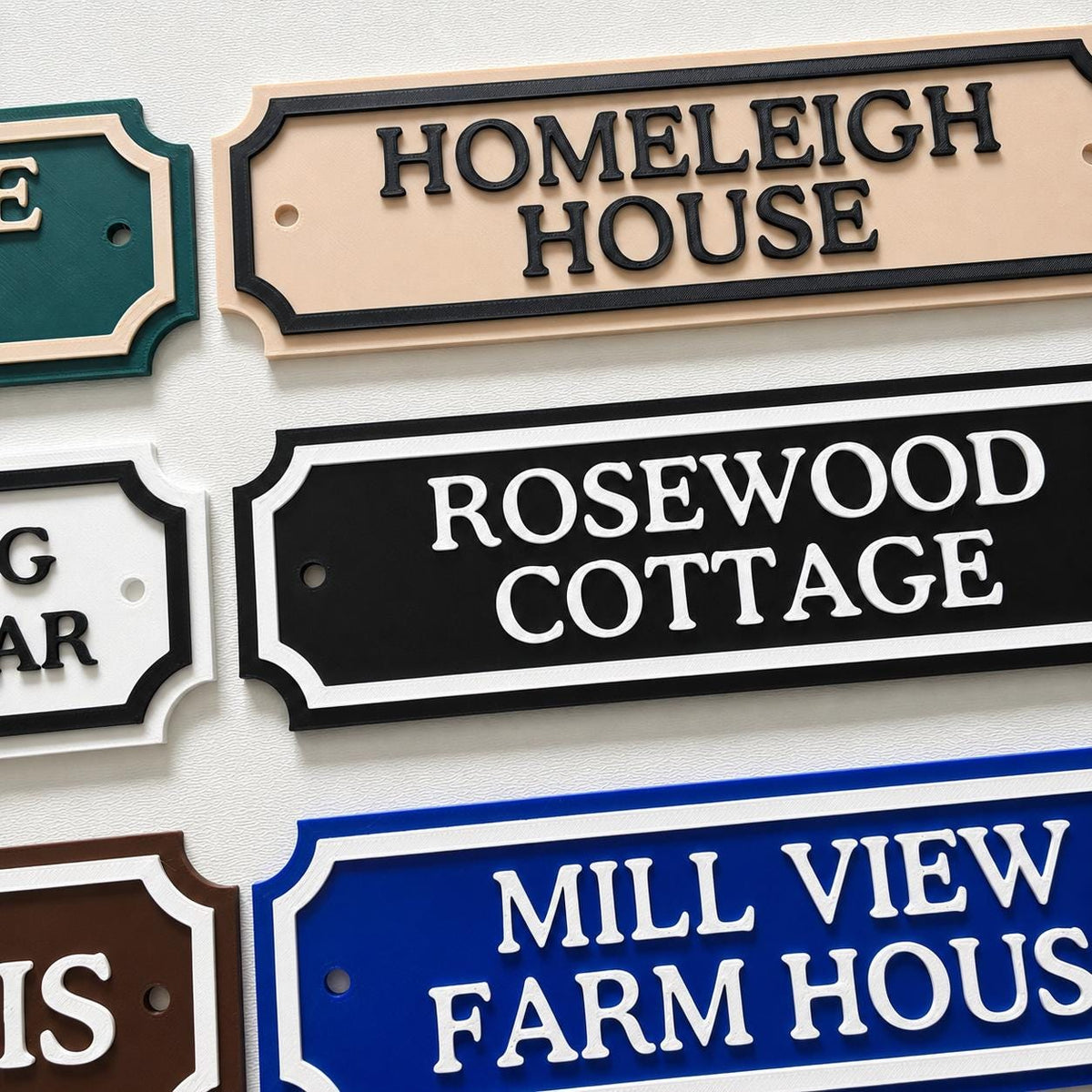Personalised Text Sign Custom House Front Door Number Name Business Plate Plaque