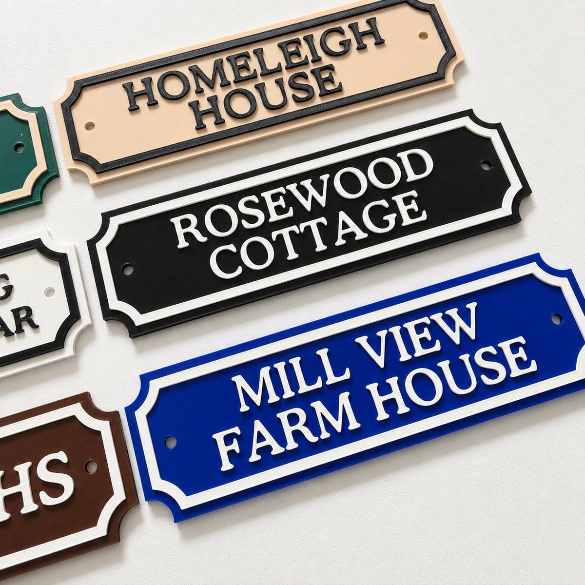 Personalised Text Sign Custom House Front Door Number Name Business Plate Plaque