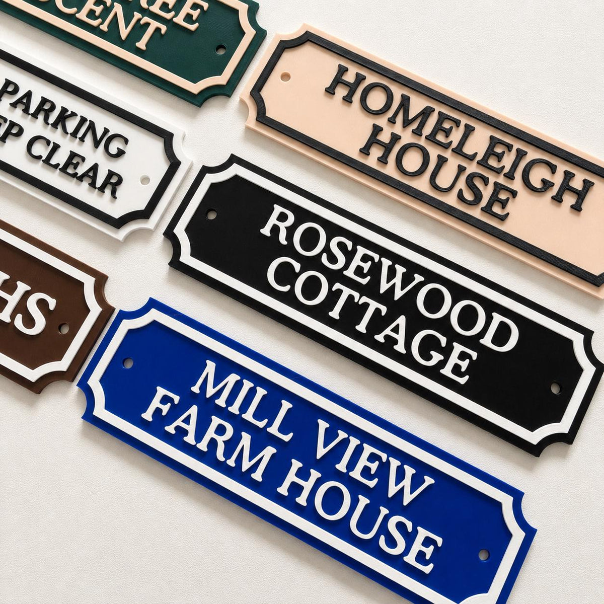 Personalised Text Sign Custom House Front Door Number Name Business Plate Plaque
