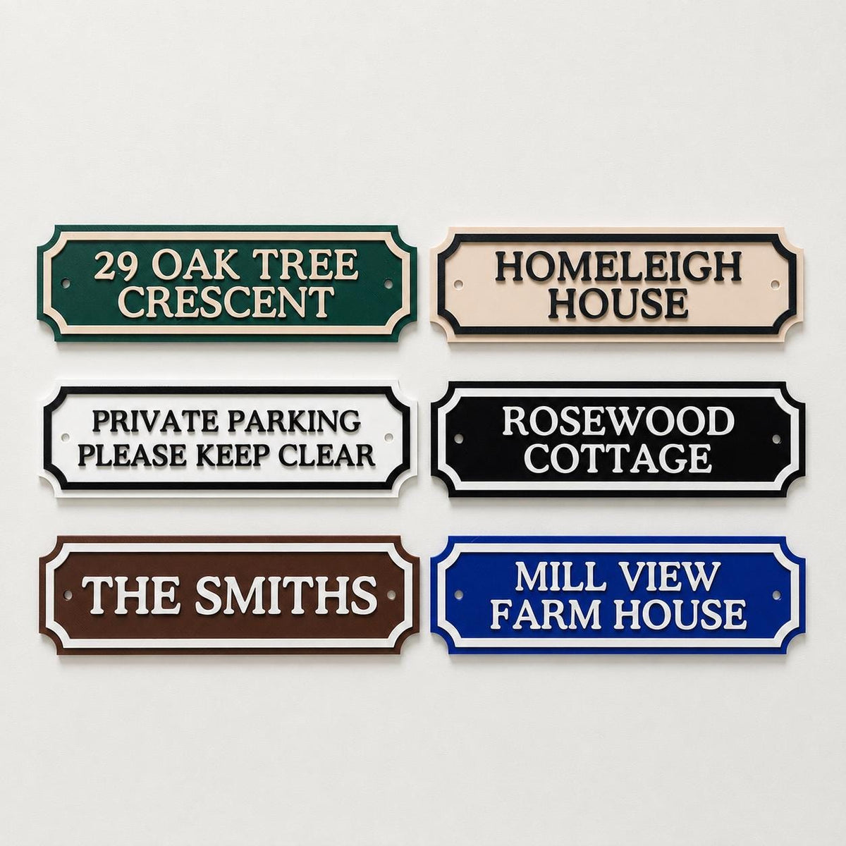 Personalised Text Sign Custom House Front Door Number Name Business Plate Plaque