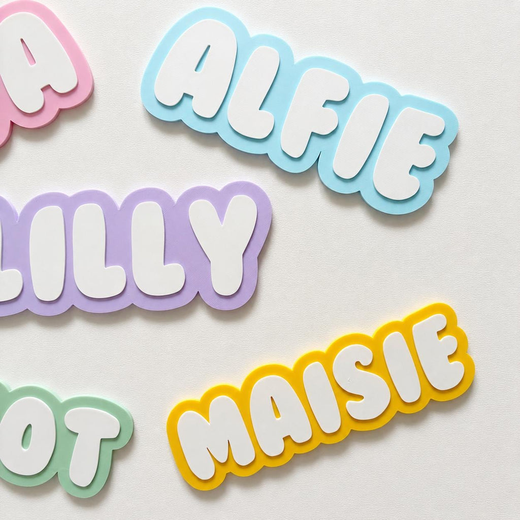 Personalised Kids Name Door Sign – Custom Girls Boys Bedroom Decoration Plate