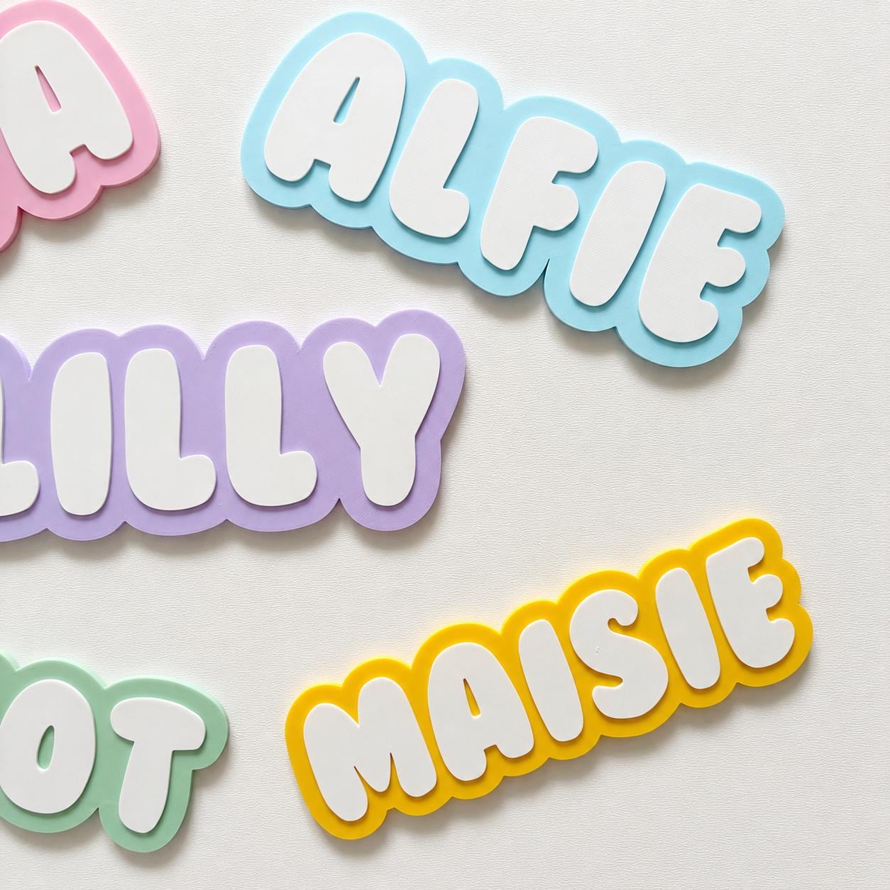 Personalised Kids Name Door Sign – Custom Girls Boys Bedroom Decoration Plate