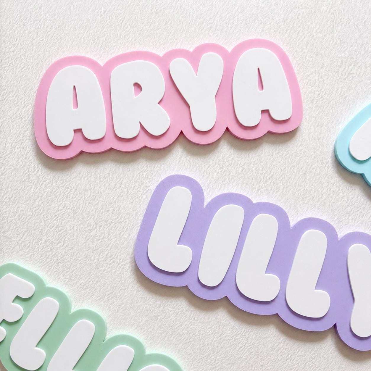 Personalised Kids Name Door Sign – Custom Girls Boys Bedroom Decoration Plate