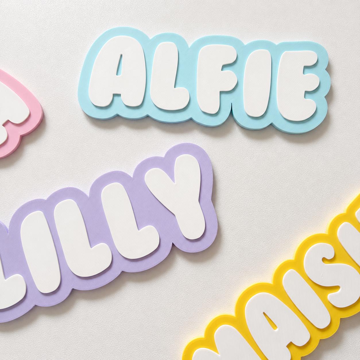 Personalised Kids Name Door Sign – Custom Girls Boys Bedroom Decoration Plate