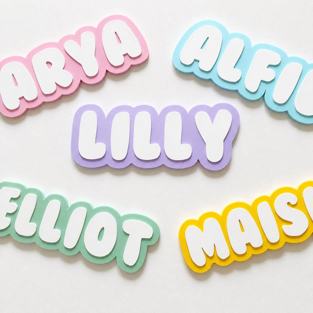 Personalised Kids Name Door Sign – Custom Girls Boys Bedroom Decoration Plate