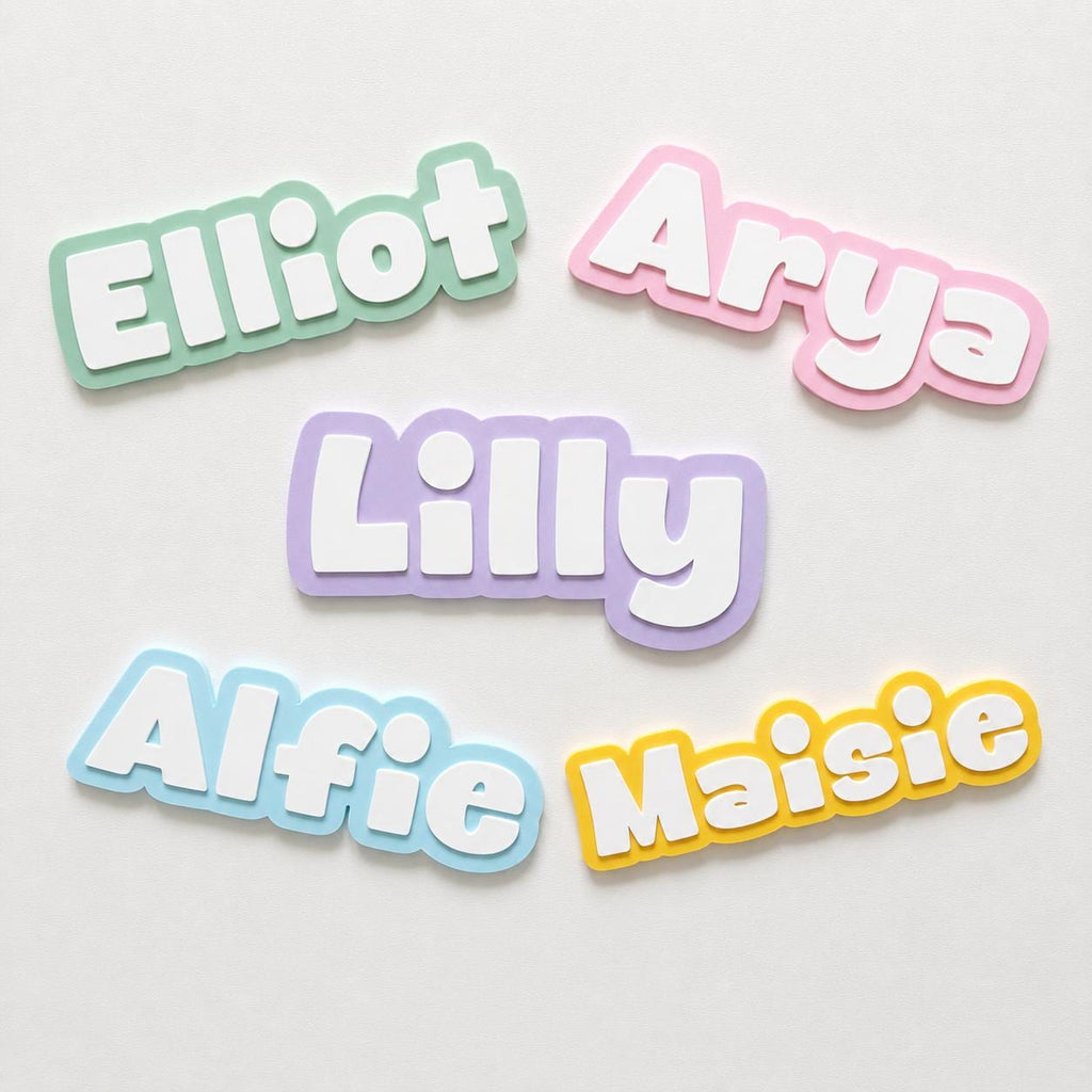 Personalised Kids Name Door Sign – Custom Girls Boys Bedroom Decoration Plate